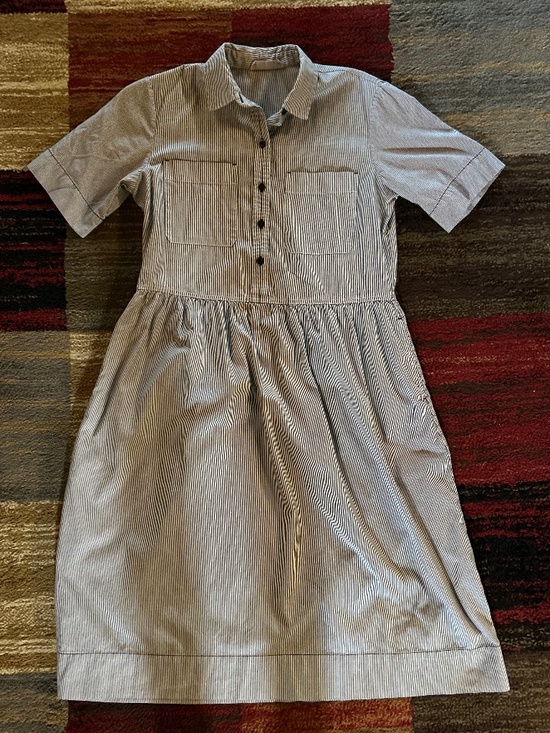 Everlane Dresses & Skirts - Everlane The Parklet Shirtdress Striped Short Sleeve Cotton Midi Dress